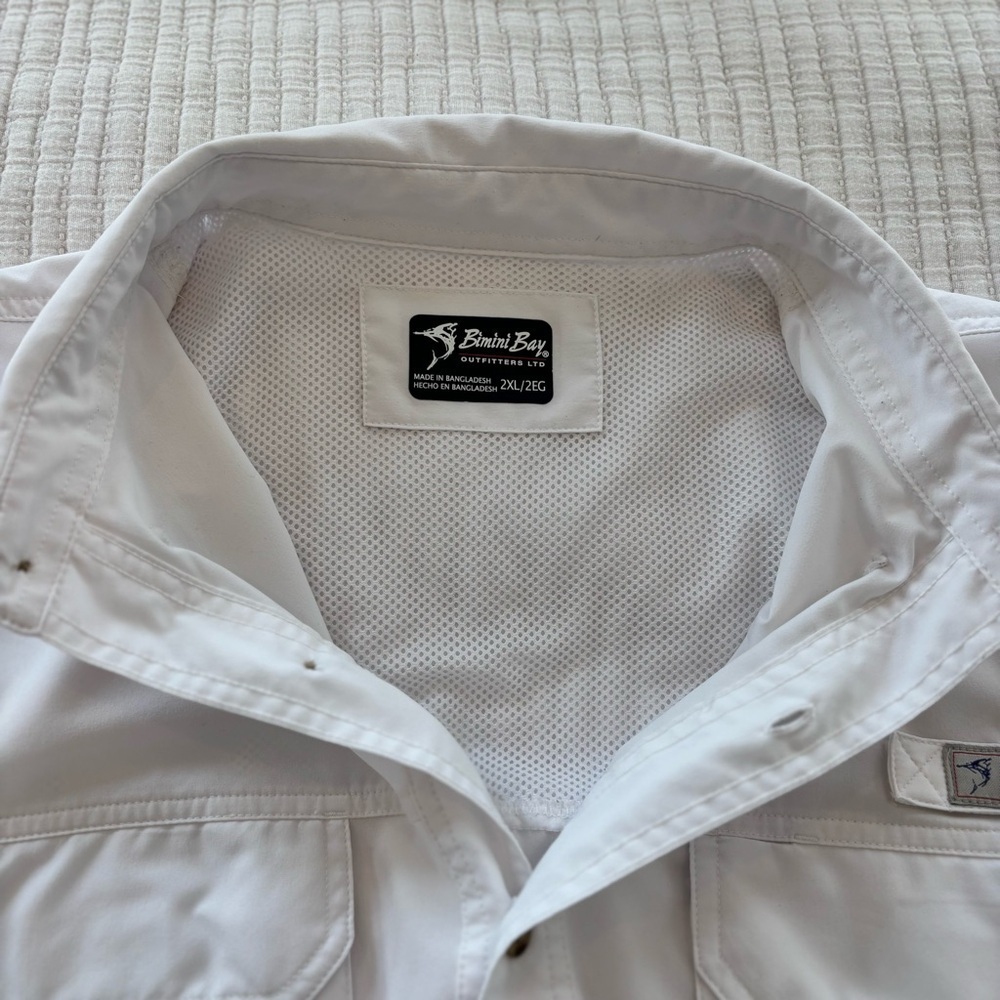 Bimini Bay Men's Fishing Boating Short Sleeve Button Down Shirt Wicking Size 2XL - Picture 10 of 12